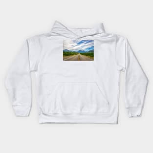 US Highway 89, Babb Montana Kids Hoodie